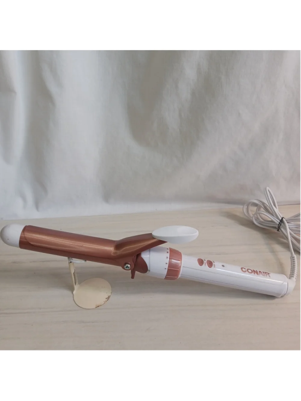 Conair Double Ceramic 1 Inch Curling Iron White Rose Gold